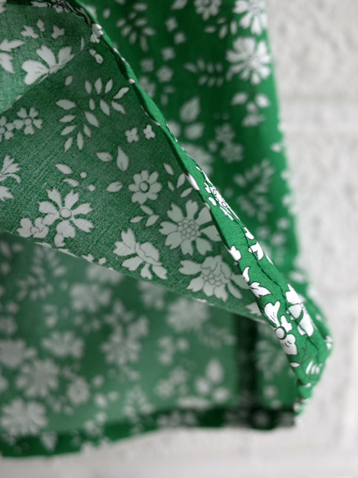 emile et ida kids　エミルーエイダ　Green Liberty dress　リバティワンピース