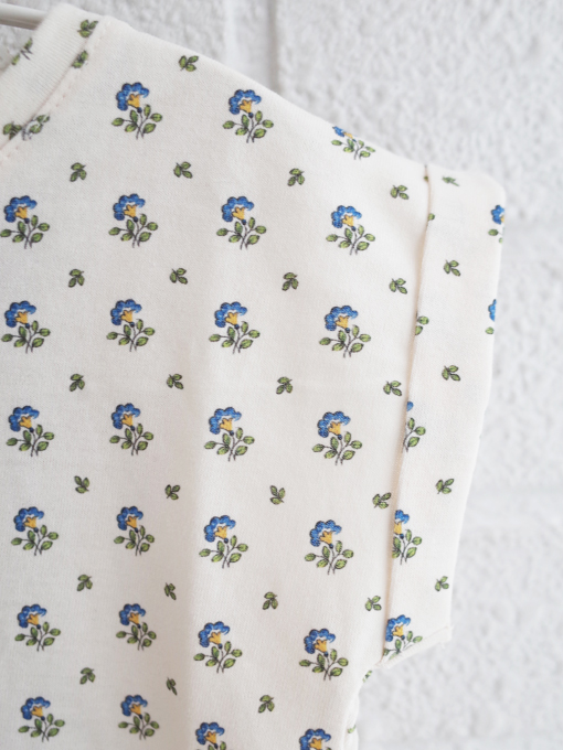 emile et ida　Iris flowers organic cotton T-shirt　ガールズ　フラワープリントTシャツ
