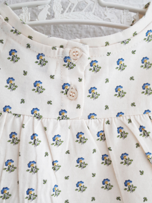 emile et ida　Iris flowers organic cotton T-shirt　ガールズ　フラワープリントTシャツ