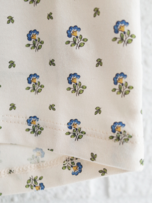 emile et ida　Iris flowers organic cotton T-shirt　ガールズ　フラワープリントTシャツ