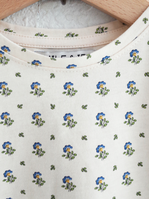 emile et ida　Iris flowers organic cotton T-shirt　ガールズ　フラワープリントTシャツ