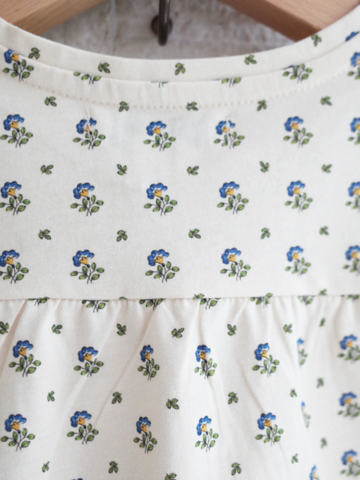 emile et ida　Iris flowers organic cotton T-shirt　ガールズ　フラワープリントTシャツ