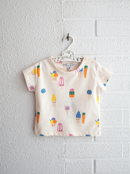 emile et ida kids　エミールエイダ　アイスクリームプリントTシャツ