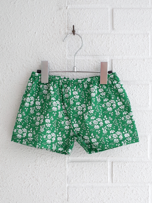 emile et ida kids　エミルーエイダ　Green Liberty shorts　リバティショートパンツ
