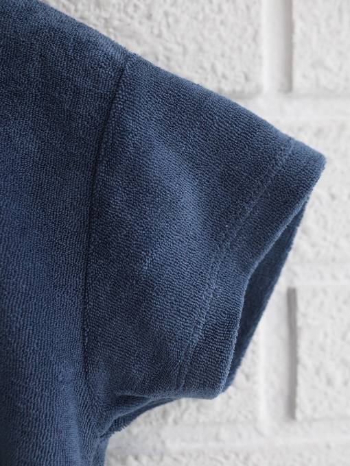 emile et ida kids　エミルーエイダ　Dark blue plain terry polo shirt　パイルポロシャツ