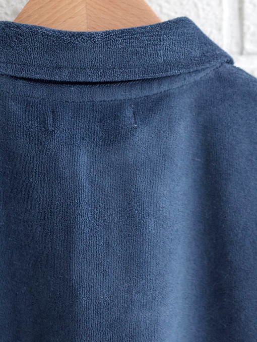 emile et ida kids　エミルーエイダ　Dark blue plain terry polo shirt　パイルポロシャツ