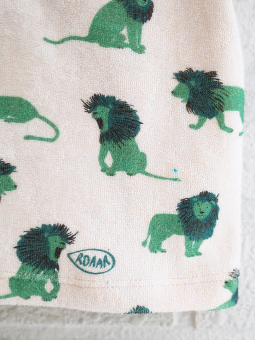 emile et ida kids　エミルーエイダ　Ecru lions terry polo shirt　ライオン柄パイルポロシャツ