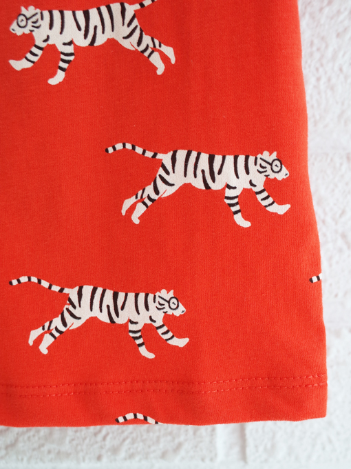emile et ida　Red tigers organic cotton T-shirt　ボーイズ　タイガープリントTシャツ