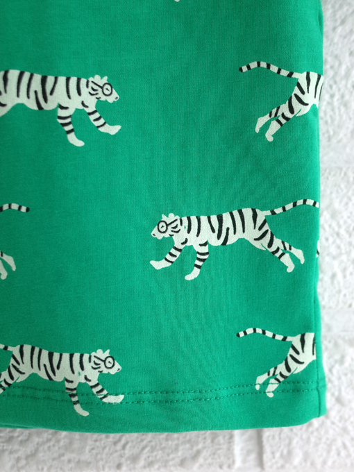 emile et ida　Green tigers organic cotton T-shirt　ボーイズ　タイガープリントTシャツ
