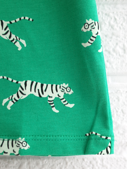 emile et ida Green tigers organic cotton T-shirt ボーイズ タイガープリントTシャツ