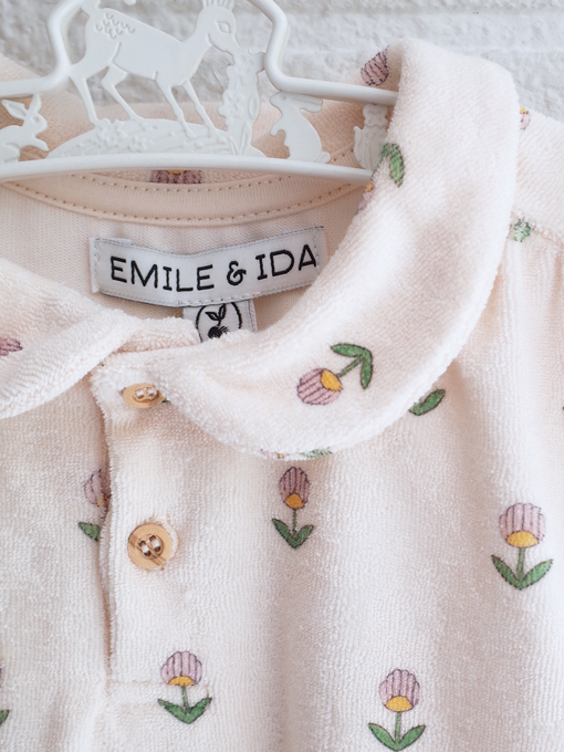 emile et ida kids　エミールエイダ　フリルパイルワンピース