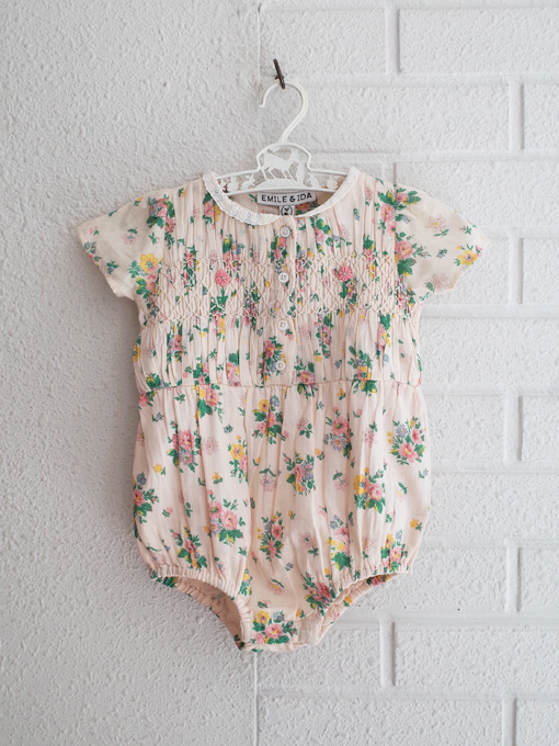 emile et ida kids　エミールエイダ　フラワープリントロンパース