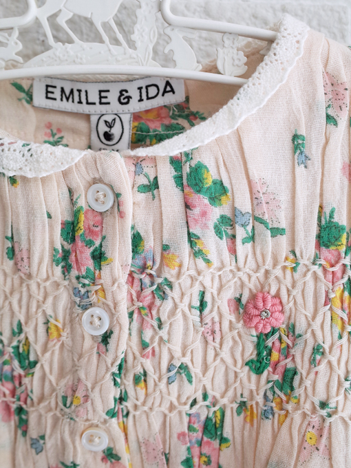 emile et ida kids　エミールエイダ　フラワープリントロンパース