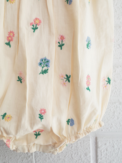 emile et ida kids　エミールエイダ　フリル刺繍ロンパース