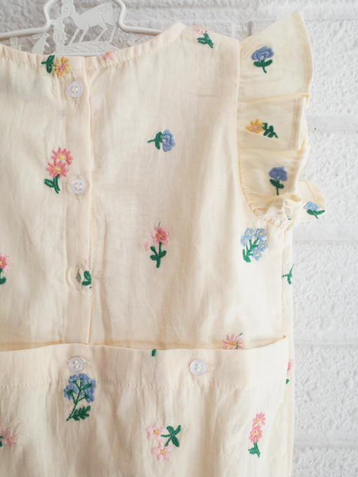 emile et ida kids　エミールエイダ　フリル刺繍ロンパース