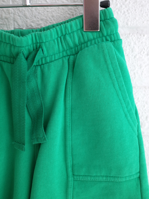 emile et ida　Green organic cotton Bermuda shorts　ボーイズ　スウェットショートパンツ