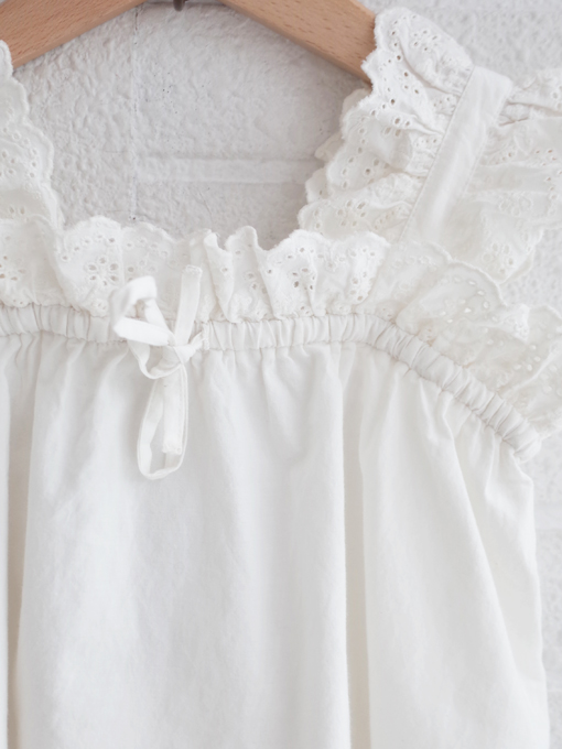 emile et ida kids　エミルーエイダ　Top broderie anglaise blanc　英国刺繍ブラウス