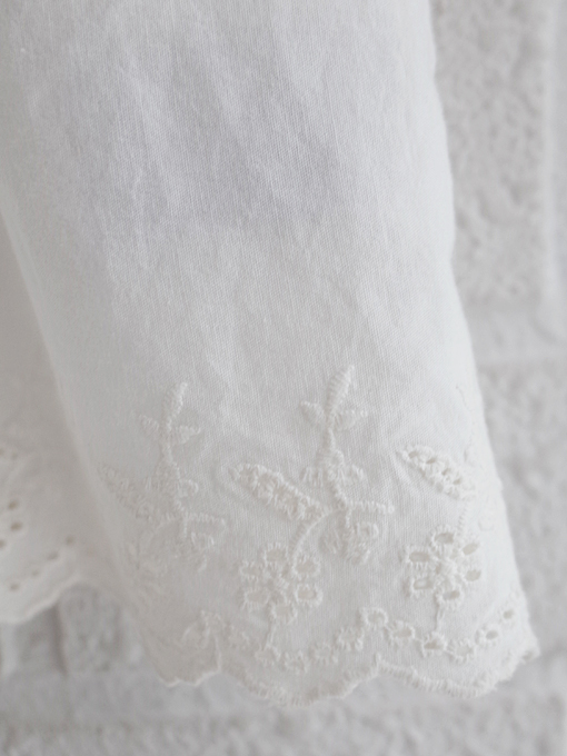 emile et ida kids　エミルーエイダ　Top broderie anglaise blanc　英国刺繍ブラウス