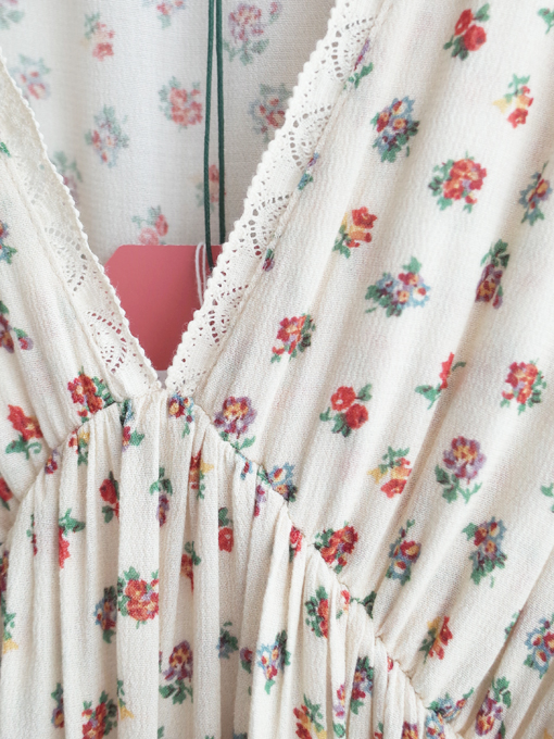 emile et ida woman Ecru freesia long dress レディース 小花柄