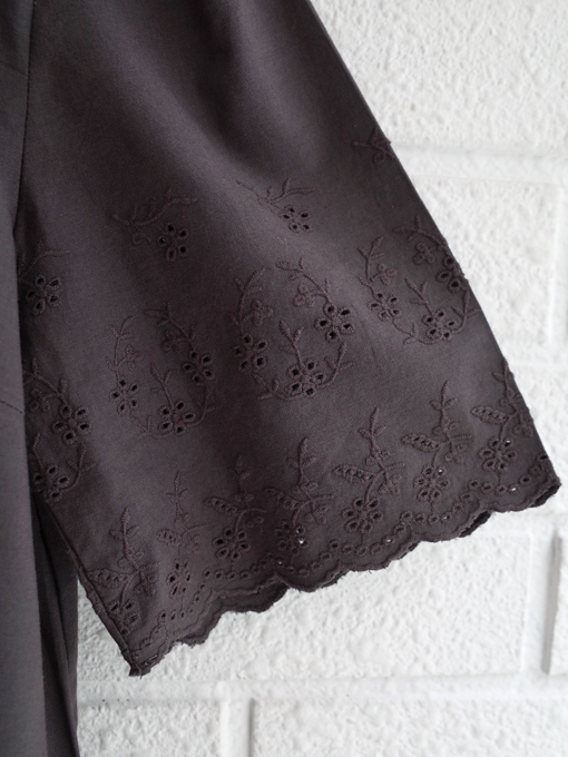 emile et ida woman　エミールエイダ　Asphalt English embroidery Blouse　刺繍ブラウス