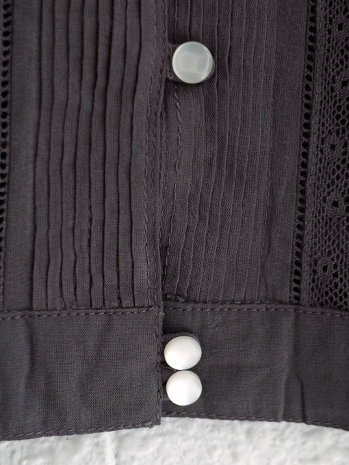 emile et ida woman　エミールエイダ　Vintage asphalt embroidered blouse　刺繍ブラウス