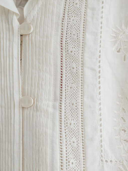 emile et ida woman　エミールエイダ　Vintage ecru embroidered blouse　刺繍ブラウス