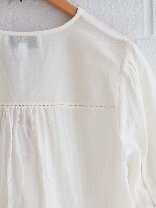 emile et ida woman　エミールエイダ　Vintage ecru embroidered blouse　刺繍ブラウス
