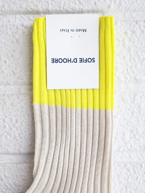 SOFIE D'HOORE　FOUR　Bi-coloured ribbed crew socks　バイカラーリブソックス