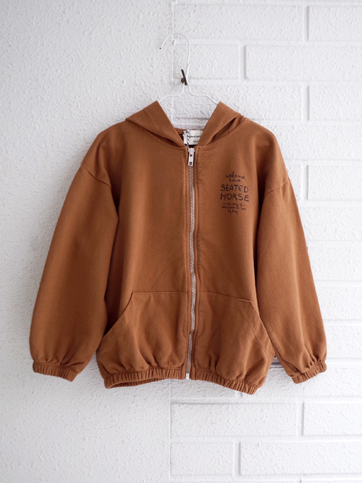 weekend house kids.　ウイークエンドハウスキッズ　Horse zipper hoodie　キッズスウェットフードパーカー