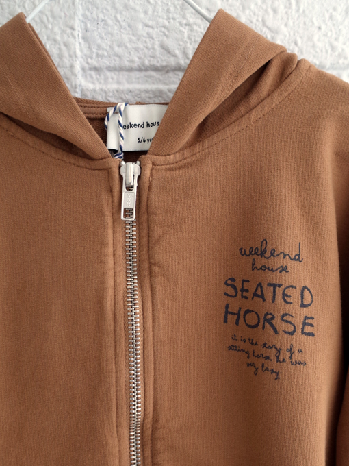 weekend house kids.　ウイークエンドハウスキッズ　Horse zipper hoodie　キッズスウェットフードパーカー