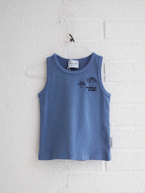 weekend house kids.　ウイークエンドハウスキッズ　Happy faces baby tank t-shirt　ベビータンクトップ