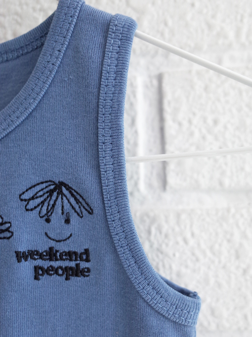 weekend house kids.　ウイークエンドハウスキッズ　Happy faces baby tank t-shirt　ベビータンクトップ