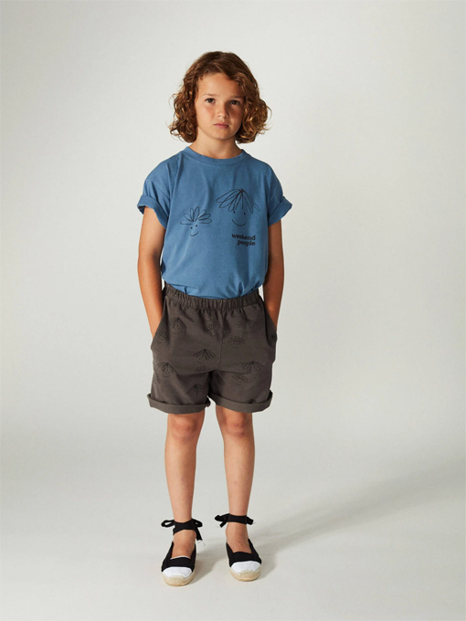 weekend house kids.　ウイークエンドハウスキッズ　Happy faces t-shirt　キッズプリントTシャツ