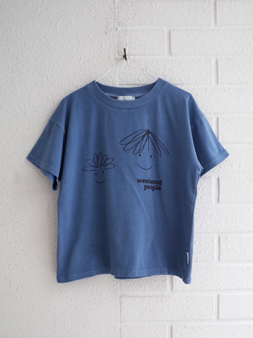 weekend house kids.　ウイークエンドハウスキッズ　Happy faces t-shirt　キッズプリントTシャツ