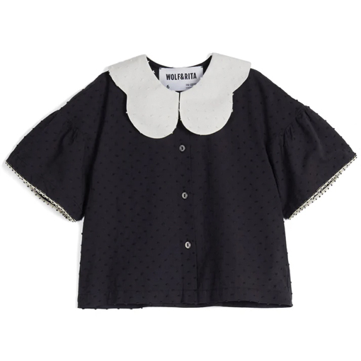 WOLF&RITA　Esmeralda Black Freckles　コットンブラウス