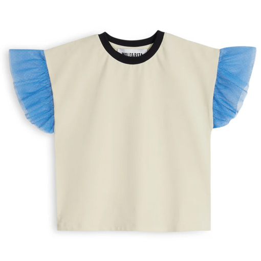 WOLF&RITA　ウルフアンドリタ　チュール袖Tシャツ
