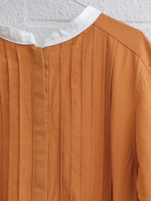 aulutin　ピンタックコットンシャツワンピース　フォーマルワンピース