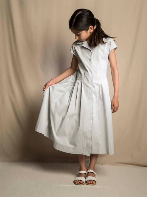 aulutin　オウルティン　フレンチスリーブシャツワンピース