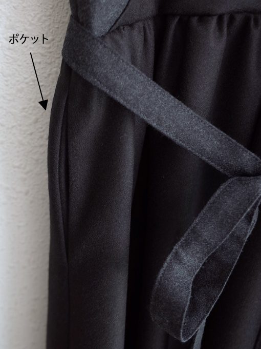 aulutin　ウール切替Vネックジャンパースカート