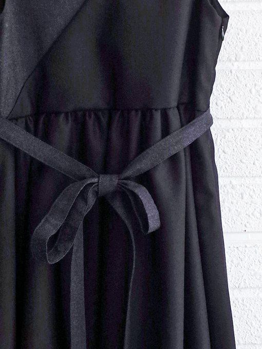 aulutin　ウール切替Vネックジャンパースカート