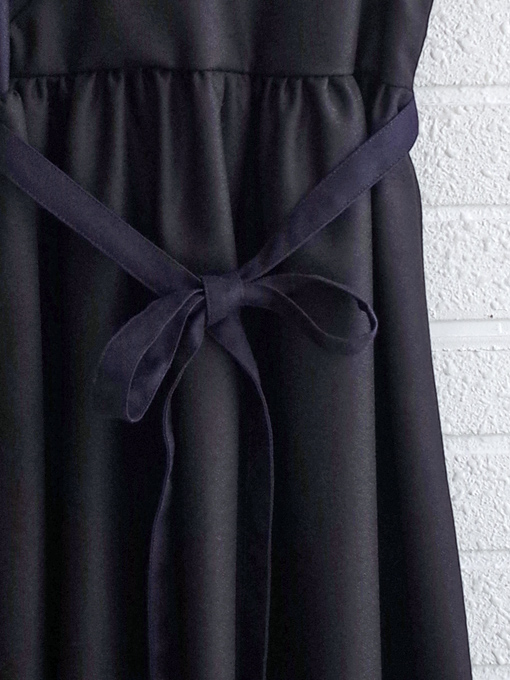 aulutin　ウール切替Vネックジャンパースカート