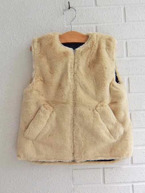 ベルギー子供服 bellerose kids ベルローズキッズ リバーシブルエコファーベスト