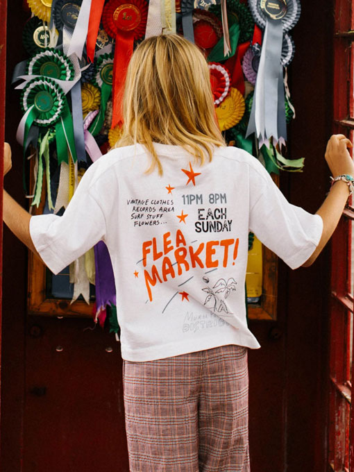bellerose kids ベルローズキッズ バックプリントポケットTシャツ