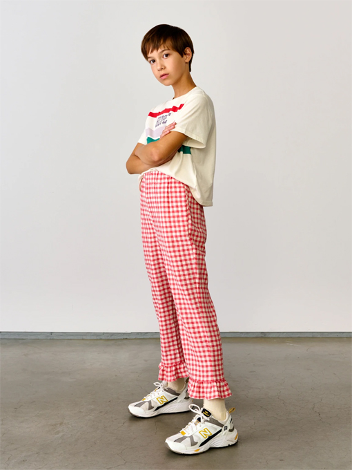 ビスコースコットンギンガムフリルパンツ　bellerose kids ガールズコレクション