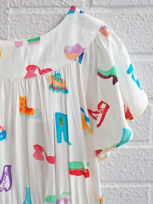 bellerose kids ガールズ　プリントビスコースワンピース