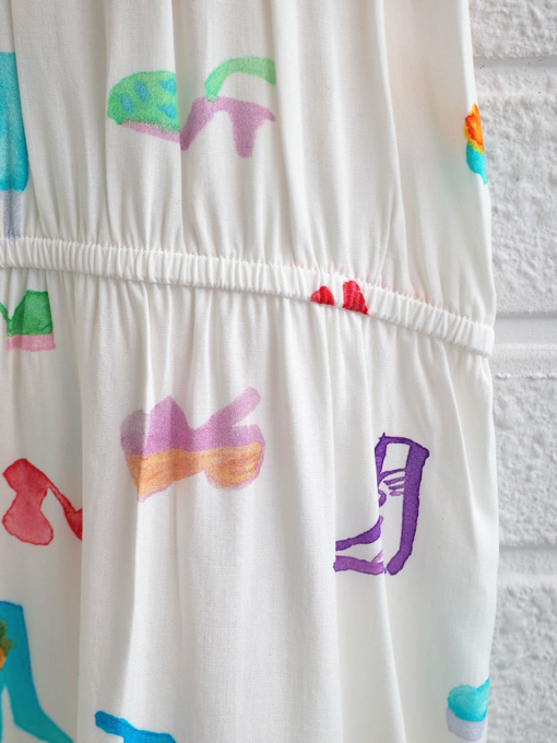 bellerose kids ガールズ　プリントビスコースワンピース