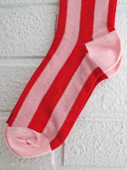 bellerose kids　ガールズラメ入りストライプソックス