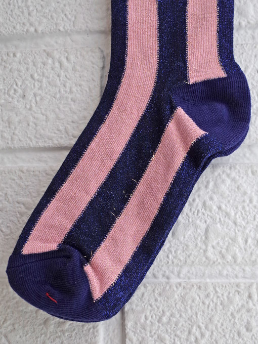 bellerose kids　ガールズラメ入りストライプソックス