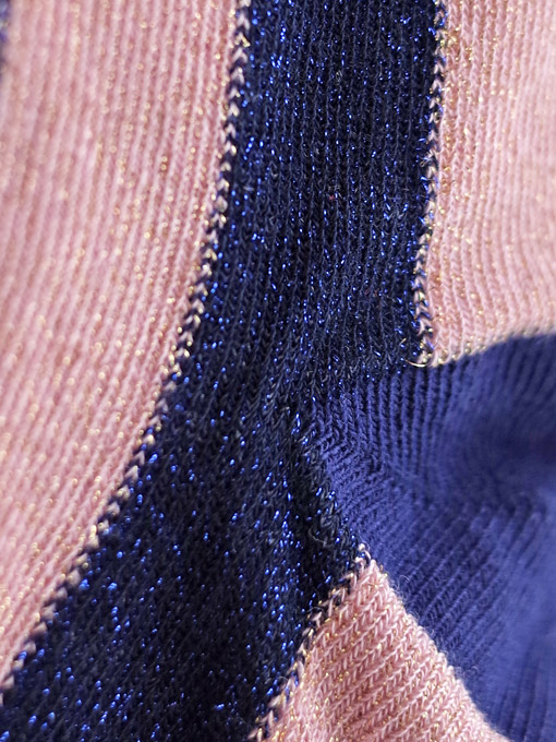 bellerose kids　ガールズラメ入りストライプソックス