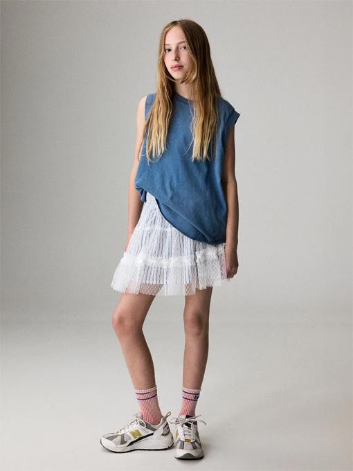 スリーブレスTシャツ　タンクトップ　bellerose kids　ガールズトップス　VAMUC